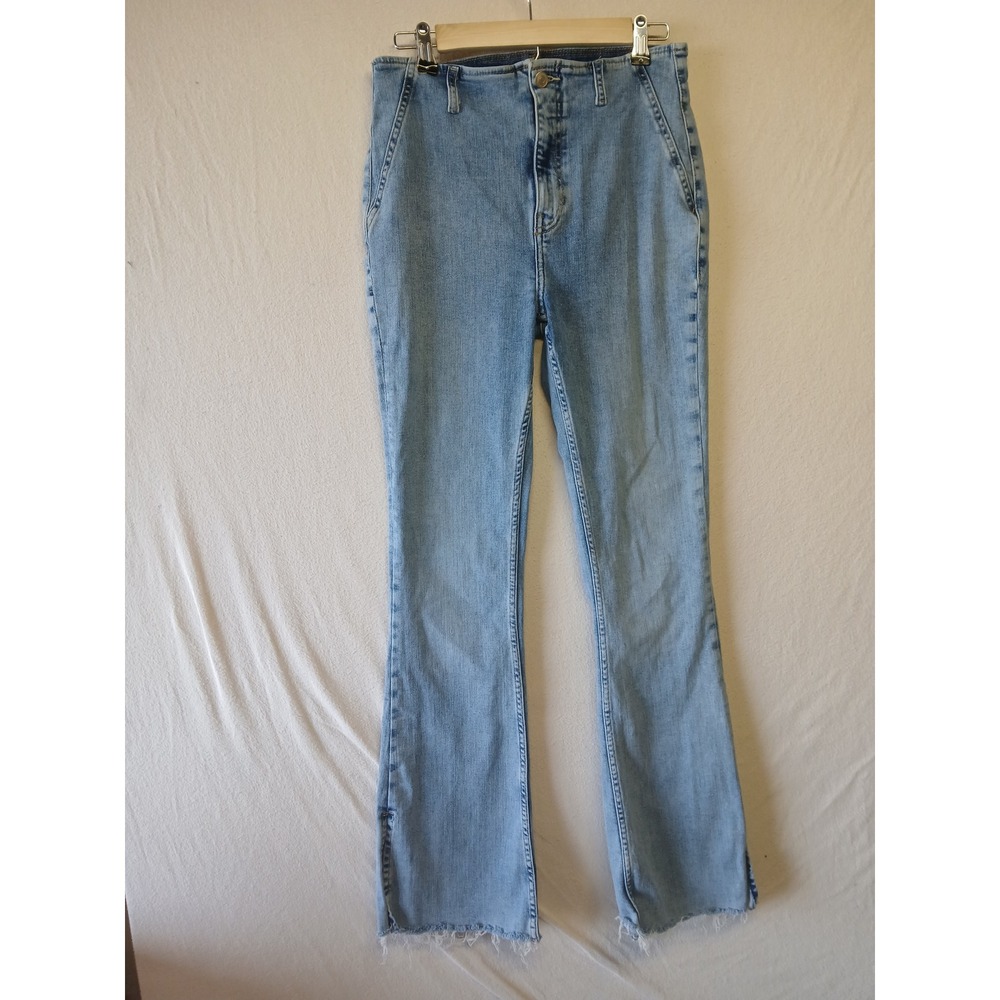 We the free flare jeans size 30 boho cowgirl coastal high rise light wash denim
